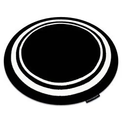 Teppich HAMPTON Border Kreis Rahmen schwarz