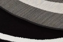 Teppich HAMPTON Border Kreis Rahmen schwarz