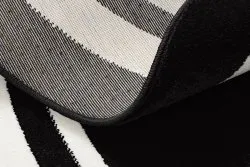 Teppich HAMPTON Border Kreis Rahmen schwarz