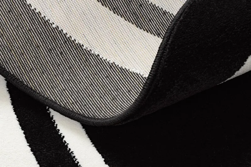 Teppich HAMPTON Border Kreis Rahmen schwarz