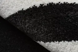 Teppich HAMPTON Border Kreis Rahmen schwarz