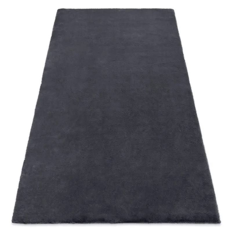 Teppich BUNNY grau IMITATION VON KANINCHENPELZ