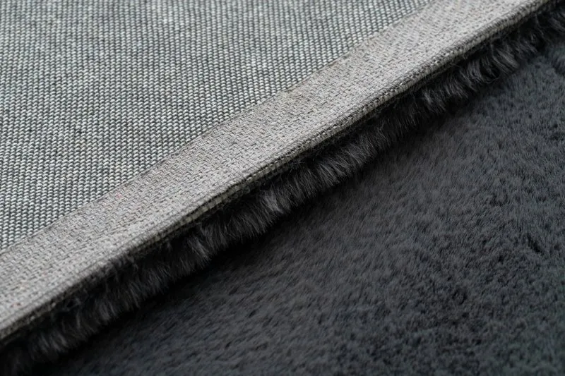Teppich BUNNY grau IMITATION VON KANINCHENPELZ