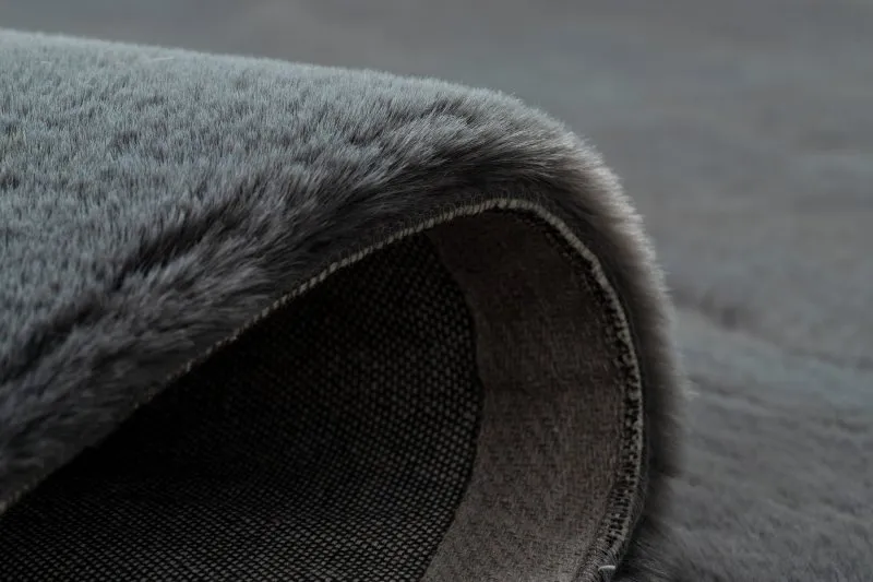Teppich BUNNY grau IMITATION VON KANINCHENPELZ