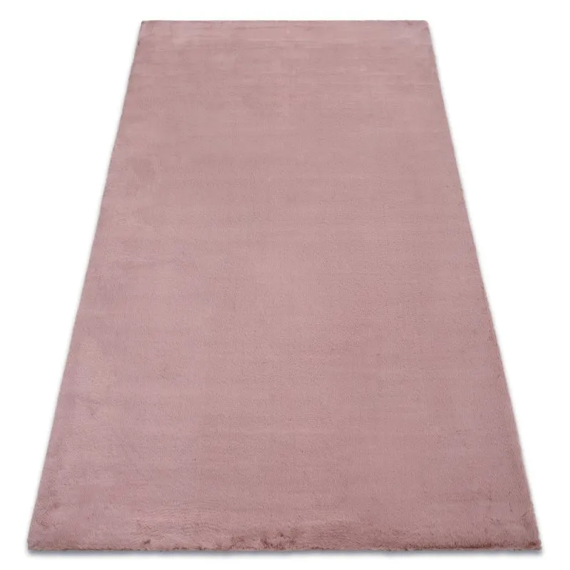 Teppich BUNNY rosa IMITATION VON KANINCHENPELZ