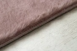 Teppich BUNNY rosa IMITATION VON KANINCHENPELZ