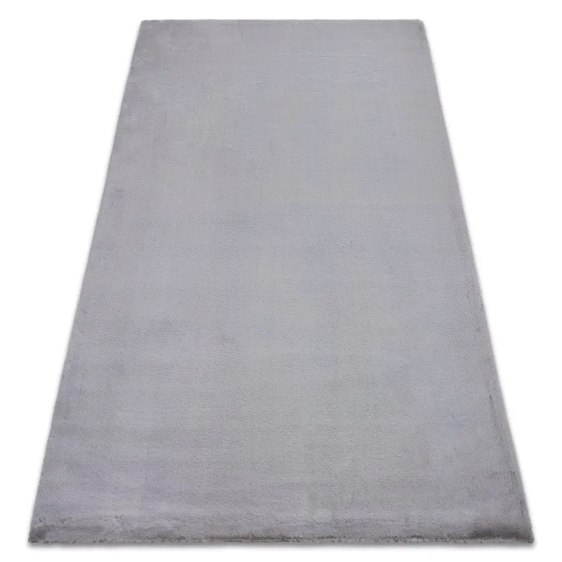 Teppich BUNNY silber IMITATION VON KANINCHENPELZ