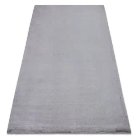 Teppich BUNNY silber IMITATION VON KANINCHENPELZ