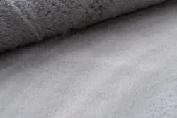 Teppich BUNNY silber IMITATION VON KANINCHENPELZ