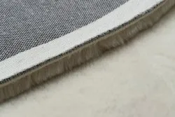 Teppich BUNNY Kreis beige IMITATION VON KANINCHENPELZ