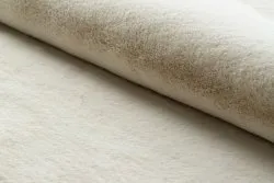 Teppich BUNNY Kreis beige IMITATION VON KANINCHENPELZ