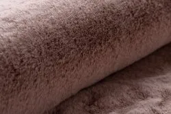 Teppich BUNNY Kreis rosa IMITATION VON KANINCHENPELZ