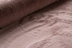 Teppich BUNNY Kreis rosa IMITATION VON KANINCHENPELZ