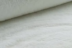 Teppich BUNNY Kreis weiß IMITATION VON KANINCHENPELZ