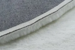 Teppich BUNNY Kreis weiß IMITATION VON KANINCHENPELZ