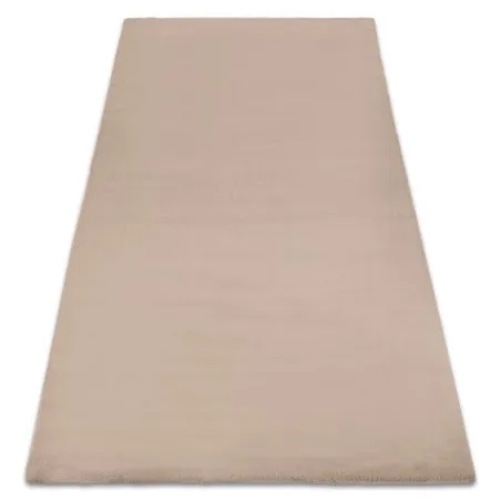 Teppich BUNNY taupe beige IMITATION VON KANINCHENPELZ