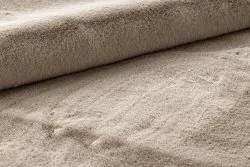 Teppich BUNNY taupe beige IMITATION VON KANINCHENPELZ