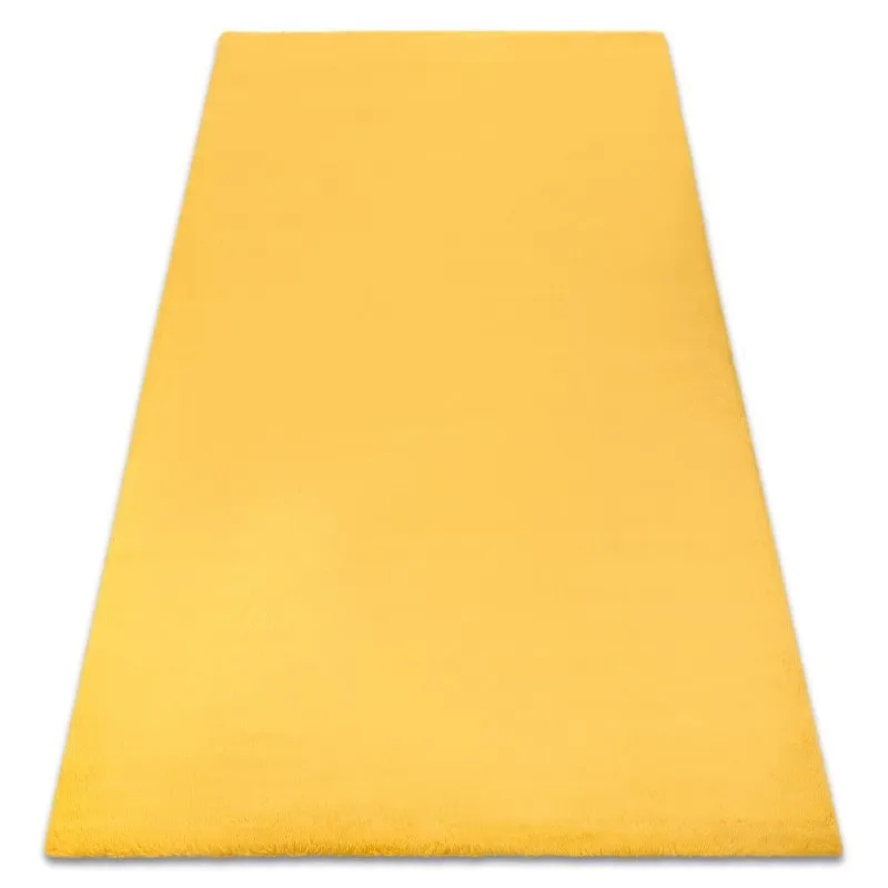 Teppich BUNNY gold IMITATION VON KANINCHENPELZ