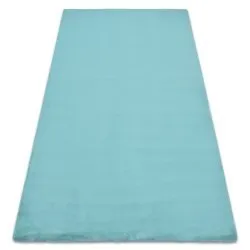 Teppich BUNNY aqua blau IMITATION VON KANINCHENPELZ