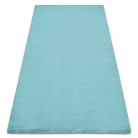 Teppich BUNNY aqua blau IMITATION VON KANINCHENPELZ