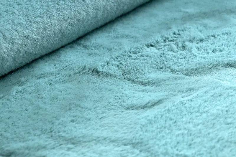 Teppich BUNNY aqua blau IMITATION VON KANINCHENPELZ