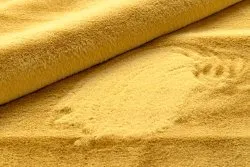 Teppich BUNNY Kreis gold IMITATION VON KANINCHENPELZ