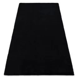 Teppich BUNNY schwarz IMITATION VON KANINCHENPELZ