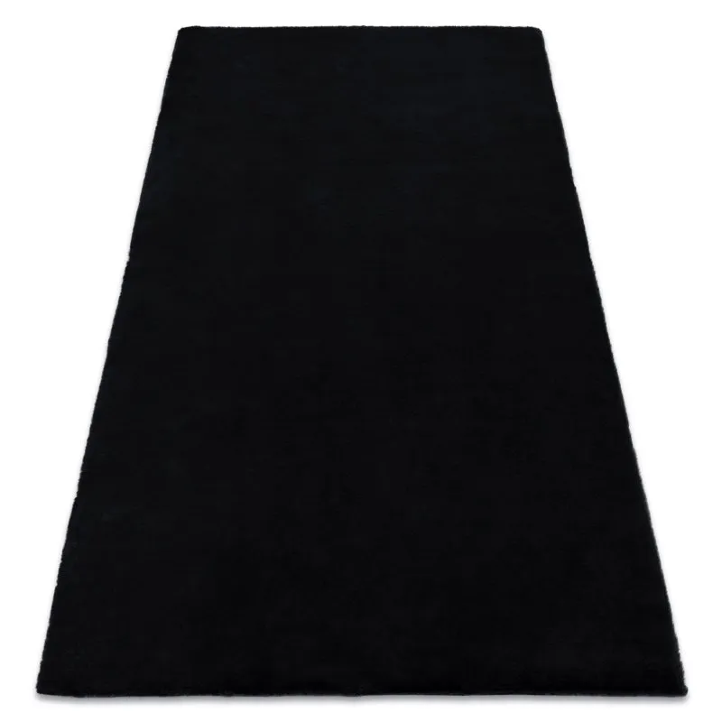 Teppich BUNNY schwarz IMITATION VON KANINCHENPELZ