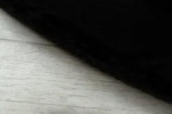 Teppich BUNNY Kreis schwarz IMITATION VON KANINCHENPELZ