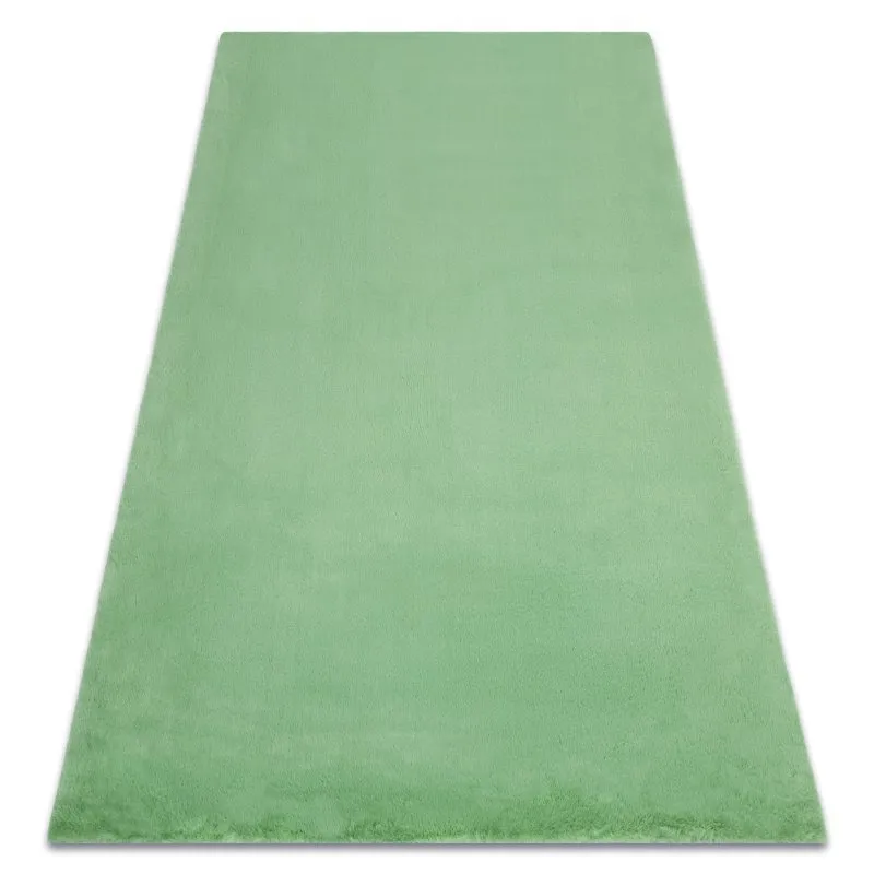 Teppich BUNNY grün IMITATION VON KANINCHENPELZ