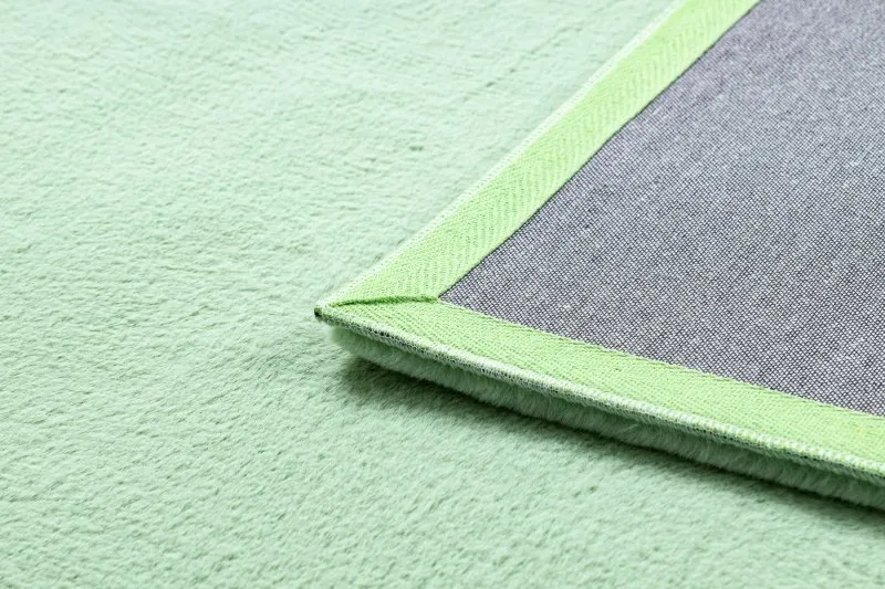Teppich BUNNY grün IMITATION VON KANINCHENPELZ