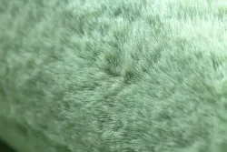 Teppich BUNNY Kreis grün IMITATION VON KANINCHENPELZ