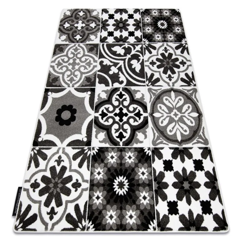Teppich ALTER Porto Blumen grau