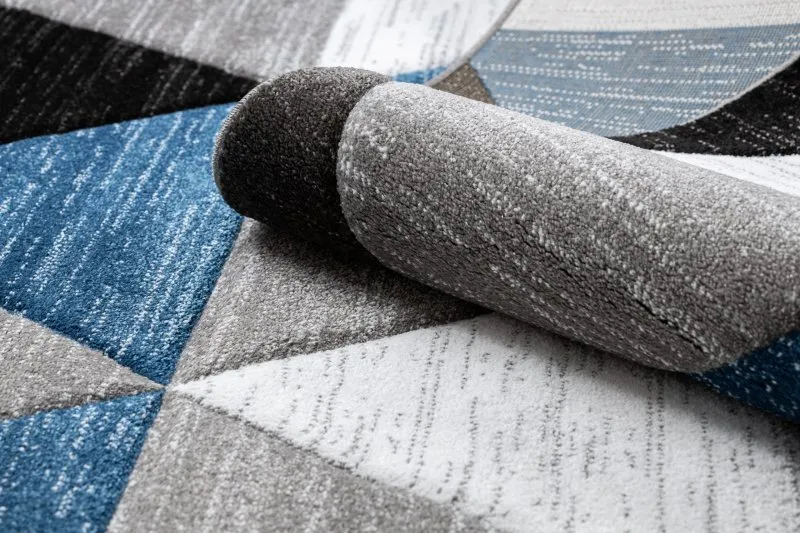 Teppich ALTER Rino Dreiecke blau