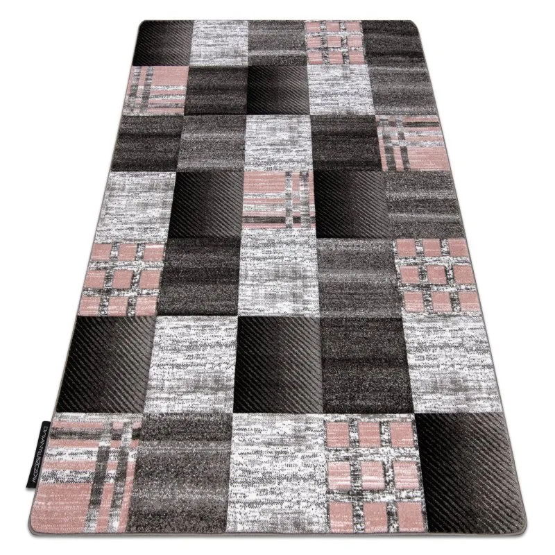 Teppich ALTER Siena Quadrate Gitter grau