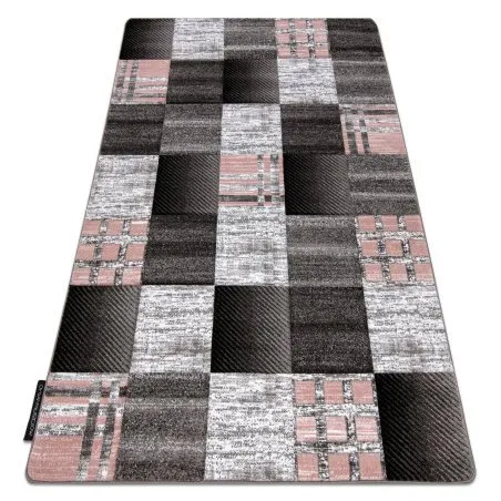 Teppich ALTER Siena Quadrate Gitter grau