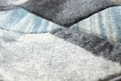 Teppich ALTER Wet Geometrisch, Dreiecke, Trapez blau