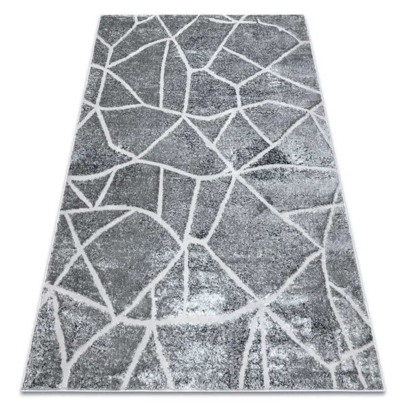 Modern MEFE Teppich 2783 Marmor - Strukturell zwei Ebenen aus Vlies dunkelgrau