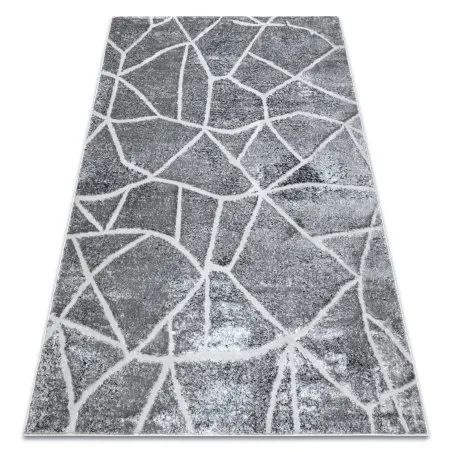 Modern MEFE Teppich 2783 Marmor - Strukturell zwei Ebenen aus Vlies dunkelgrau