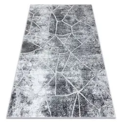 Modern MEFE Teppich Marmor - Strukturell zwei Ebenen aus Vlies grau