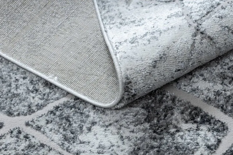 Modern MEFE Teppich 2783 Marmor - Strukturell zwei Ebenen aus Vlies grau