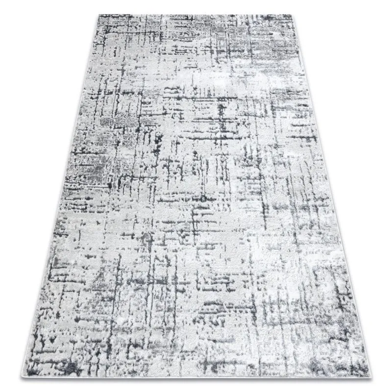 Modern MEFE Teppich 8722 Linien vintage - Strukturell zwei Ebenen aus Vlies grau / weiß