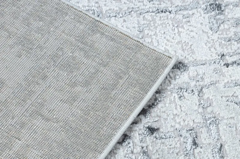 Modern MEFE Teppich 8722 Linien vintage - Strukturell zwei Ebenen aus Vlies grau / weiß