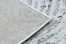 Modern MEFE Teppich 8725 Kreise Fingerabdruck - Strukturell zwei Ebenen aus Vlies grau