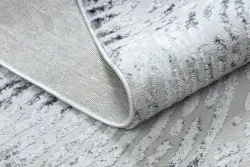 Modern MEFE Teppich 8725 Kreise Fingerabdruck - Strukturell zwei Ebenen aus Vlies grau