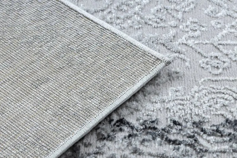 Modern MEFE Teppich 8731 Vintage - Strukturell zwei Ebenen aus Vlies grau