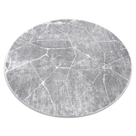 Modern MEFE Teppich Kreis 2783 Marmor - Strukturell zwei Ebenen aus Vlies grau