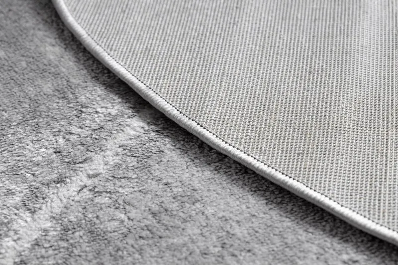 Modern MEFE Teppich Kreis 2783 Marmor - Strukturell zwei Ebenen aus Vlies grau