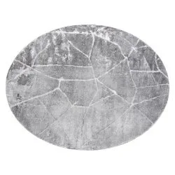 Modern MEFE Teppich Kreis Marmor - Strukturell zwei Ebenen aus Vlies dunkelgrau