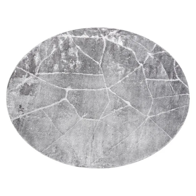 Modern MEFE Teppich Kreis 2783 Marmor - Strukturell zwei Ebenen aus Vlies dunkelgrau